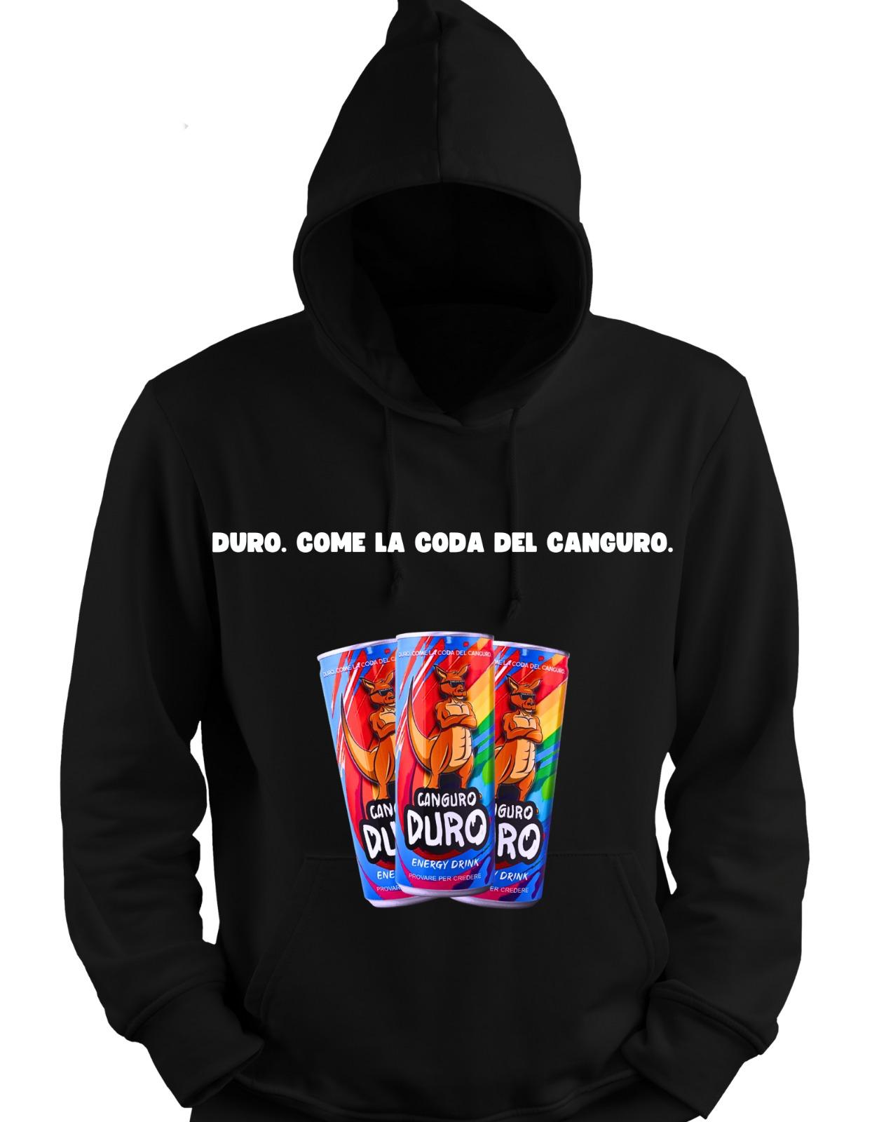 Felpa nera Duro. Come la coda del canguro.