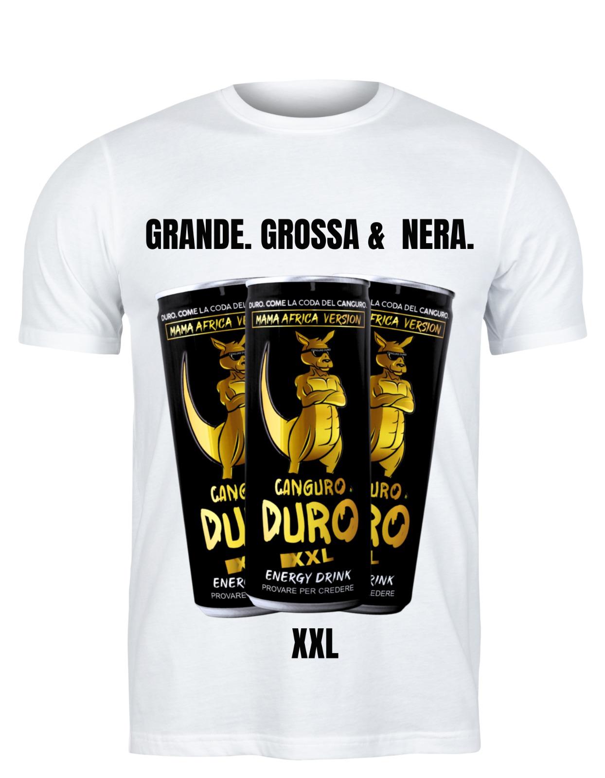 T-shirt bianca Grande. Grossa & Nera. XXL